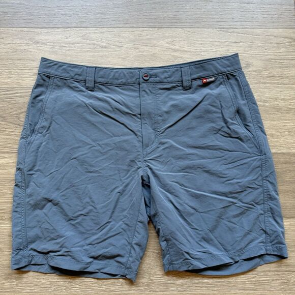 Simms Shorts Men 38x9 Blue Nylon Outdoor Fishing Quick Dry Lightweight - Picture 1 of 9